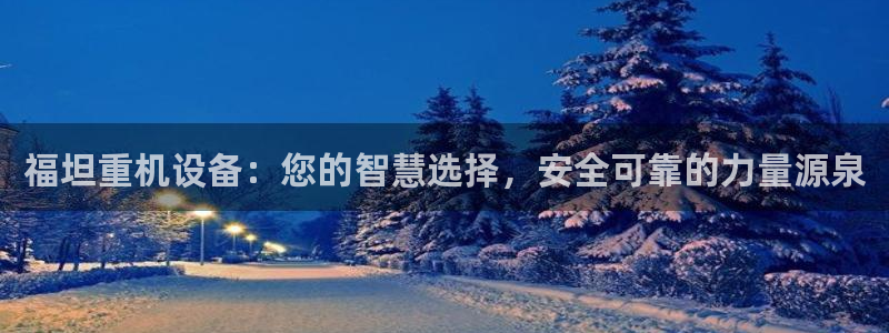 天宏娱乐 92229实c力：福坦重机设备：您的智慧选择，安全