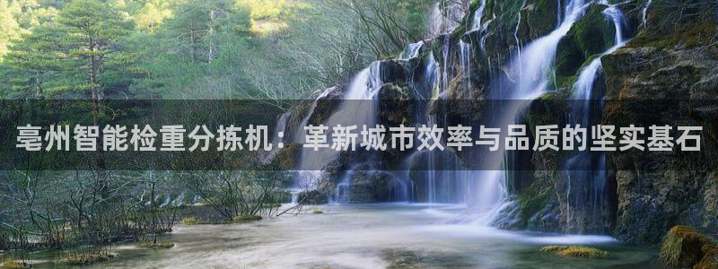天宏娱乐涛涛：亳州智能检重分拣机：革新城市效率与品质的坚实基